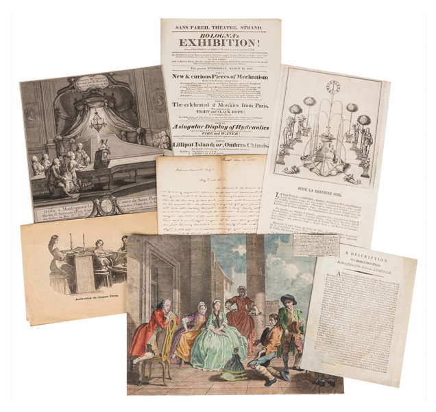  [AUTOMATA]. Group of Automata Prints and Ephemera. Nine pie...