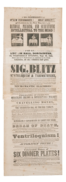  BLITZ, Signor (Antonio Van Zandt, 1810 - 77). Sig. Blitz th...