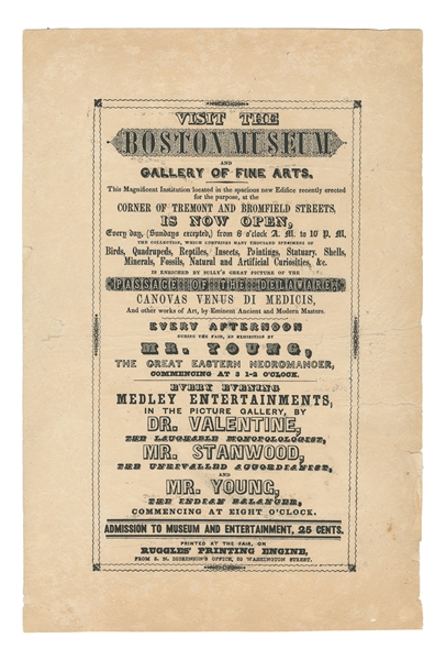  Boston Museum and Gallery of Fine Arts / Mr. Young, the Gre...