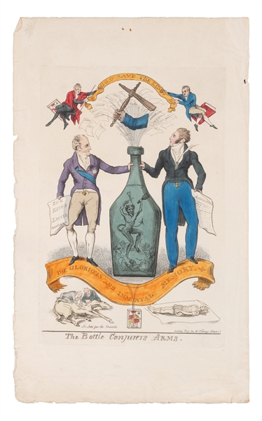  [BOTTLE CONJURER]. The Bottle Conjurer’s Arms. Dublin: McCl...