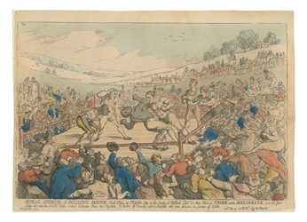  [BOXING]. ROWLANDSON, Thomas (1757 – 1827). Rural Sports, a...