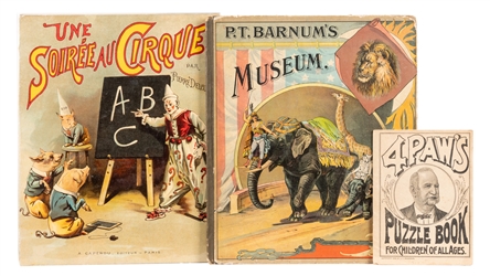  [CHILDREN’S – CIRCUS]. Three late 19th century illustrated ...