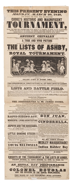  [CIRCUS]. Cooke’s Historic and Magnificent Tournament. [Eng...