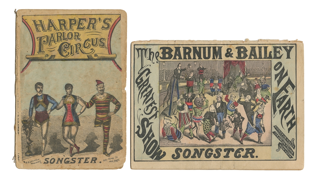  [CIRCUS]. Two circus songsters. Including: The Barnum & Bai...