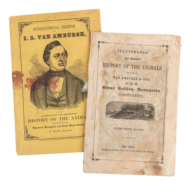  [CIRCUS]. A Brief Biographical Sketch of I.A. Van Amburgh, ...