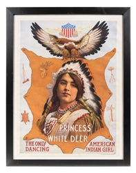 DEER, Esther Louise Georgette (1891 – 1992). Princess White Deer. The Only Dancing American Indian Girl. 