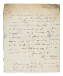  EAGLE, Barnardo (1806 – 58). Autographed Letter from the Ma...