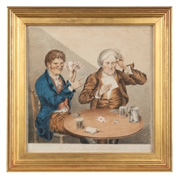  [GAMBLING]. The Five & Ten, or Who Shall. Circa 1820s. Wate...