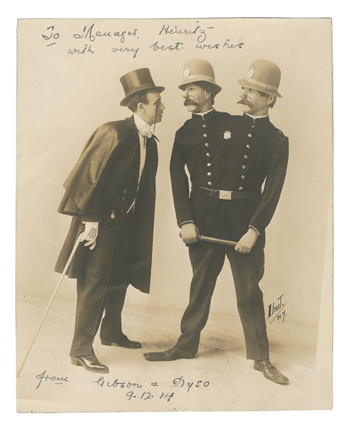  Gibson & Dyso Comedians inscribed photograph. New York: Uni...