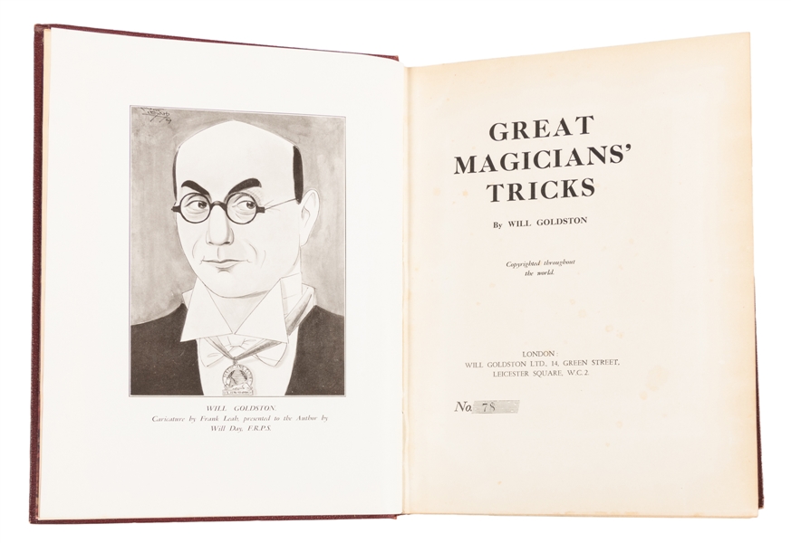  GOLDSTON, Will (1878 – 1948). Great Magicians’ Tricks. Lond...