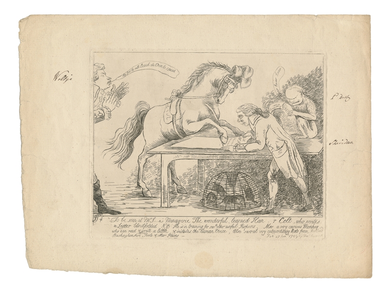  [LEARNED HORSE]. SAYERS, James (1748 – 1823). To be seen at...