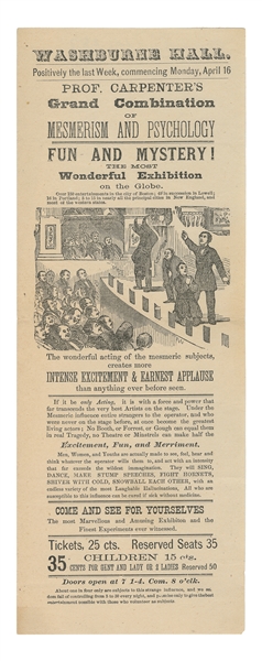  [HYPNOTIST]. Prof. Carpenter’s Grand Combination of Mesmeri...