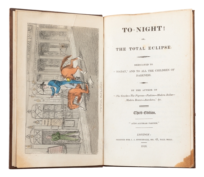  [J. J. STOCKDALE, Printer]. Pair of 2 Books with Hand-Color...