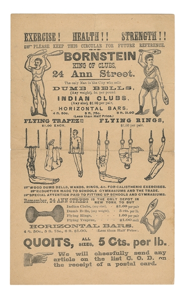  [JUGGLERS]. Exercise! Health!! Strength!! New York: Bornste...