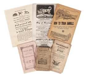  [LEARNED & TRAINED ANIMALS]. Group of 4 publications, and t...