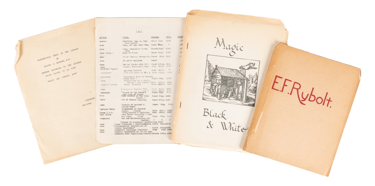  [MAGIC]. Group of 3 catalogs of magic libraries and exhibit...