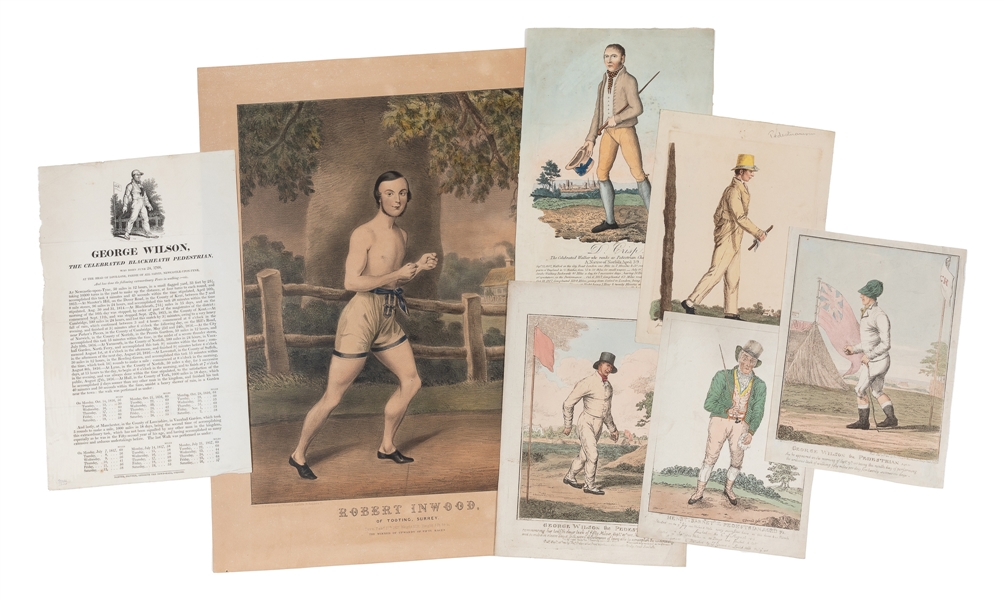  [PEDESTRIANS]. Group of 6 Hand-Colored Plates of British Pe...