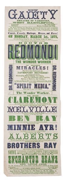  REDMONDI. Doctor Redmondi. The Wonder Worker. West Hartlepo...