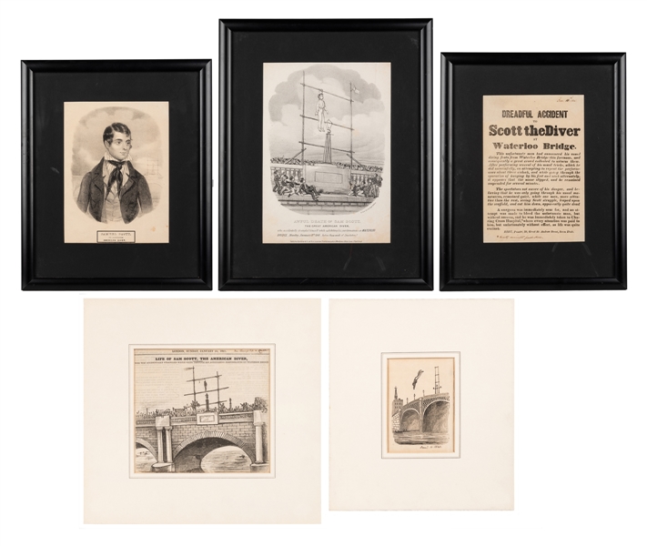  SCOTT, Samuel (c. 1813 – 41). Five Items Depicting the Fate...