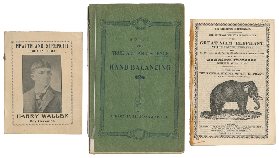  [SIDESHOW]. Group of 3 Pamphlets About Sideshow/Circus Acts...