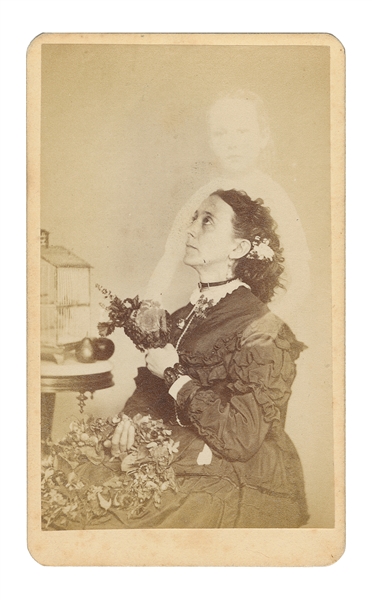  [SPIRIT PHOTO]. Spirit Photograph of a Mother and her Depar...