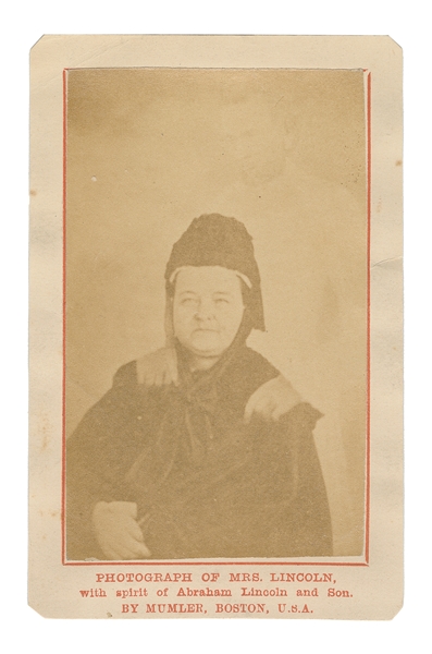  [SPIRIT PHOTO]. Spirit Photograph of Mary Todd Lincoln. Bos...