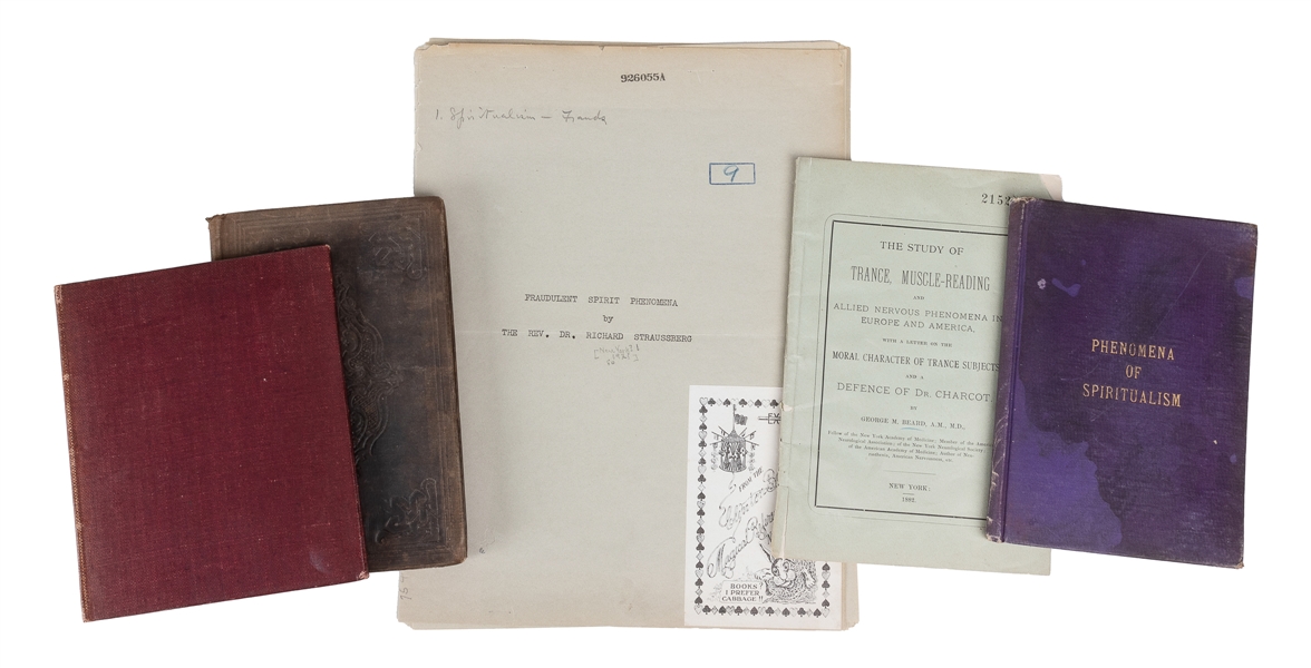  [SPIRITUALISM]. Group of 5 volumes on spiritualism and rela...