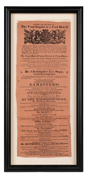  SUGG, Christopher Lee (d. 1831). The Ventriloquist in a Coa...