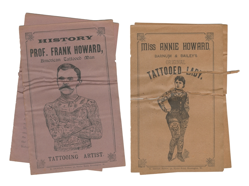  [TATTOO]. HOWARD, Frank and Annie. Pitchbooks for Annie and...