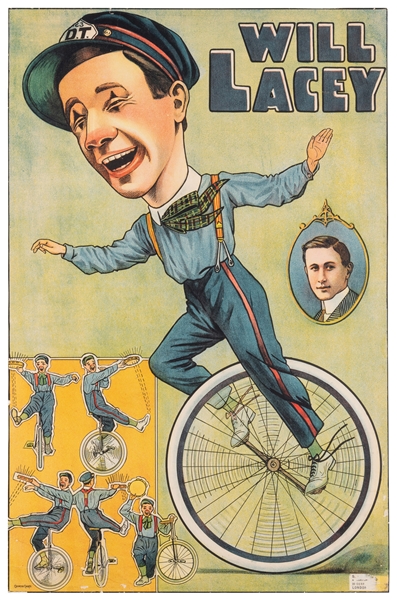  [UNICYCLIST]. Will Lacey. London: David Allen & Sons Ltd. (...