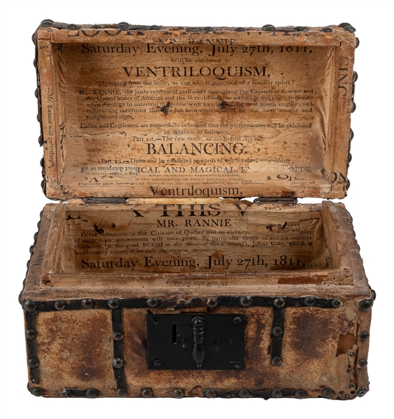  [VENTRILOQUISM]. John Rannie Ventriloquist document box. [Q...