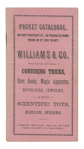  Williams & Co. Manufacturers and Dealers in Conjuring Trick...