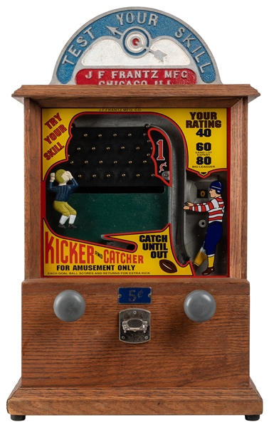  J.F. Frantz Kicker and Catcher 1 Cent Skill Game. Chicago, ...