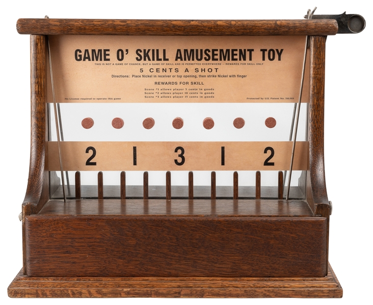  Latimer 5 Cent “Game O’ Skill” Amusement Toy Skill Game. Ci...