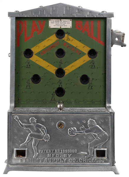  Exhibit Supply Co. Play Ball 1 Cent Amusement Game. Chicago...