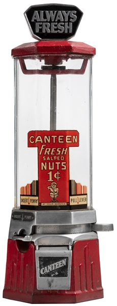  Northwestern Mfg. 1 Cent Model 33 Canteen Junior Peanut Ven...