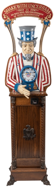  Shake Hands with Uncle Sam Arcade Machine. Contemporary mod...