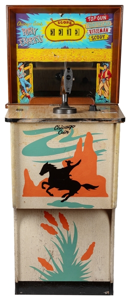  Chicago Coin’s Pony Express 10 Cent Stand-Up Arcade Game. C...