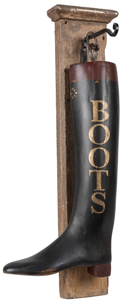  Boot Trade Sign. American, ca. early 20th century. Painted ...