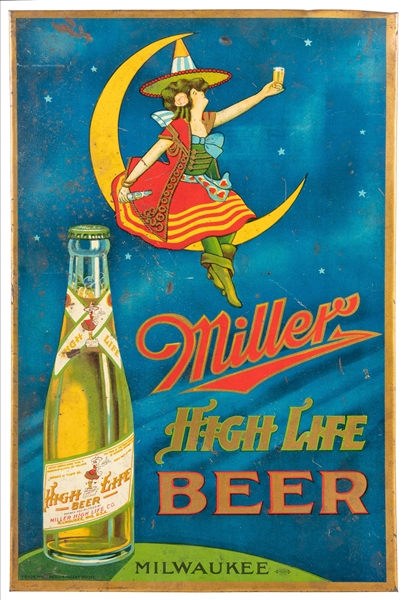  Miller High Life Beer Milwaukee Advertising Sign. Circa 194...