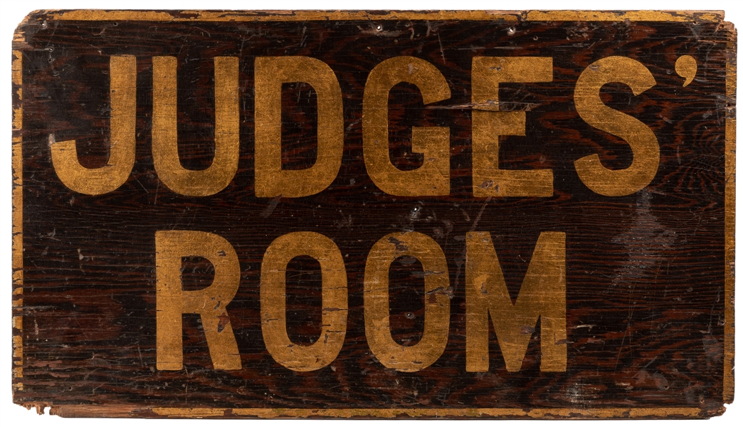  Judges’ Room Painted Wooden Sign. Circa 1900s-20s. Stencil ...