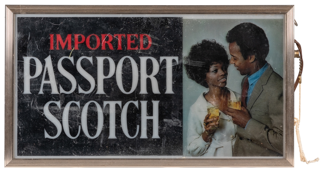  Imported Passport Scotch Lighted In-Store Advertising Sign....