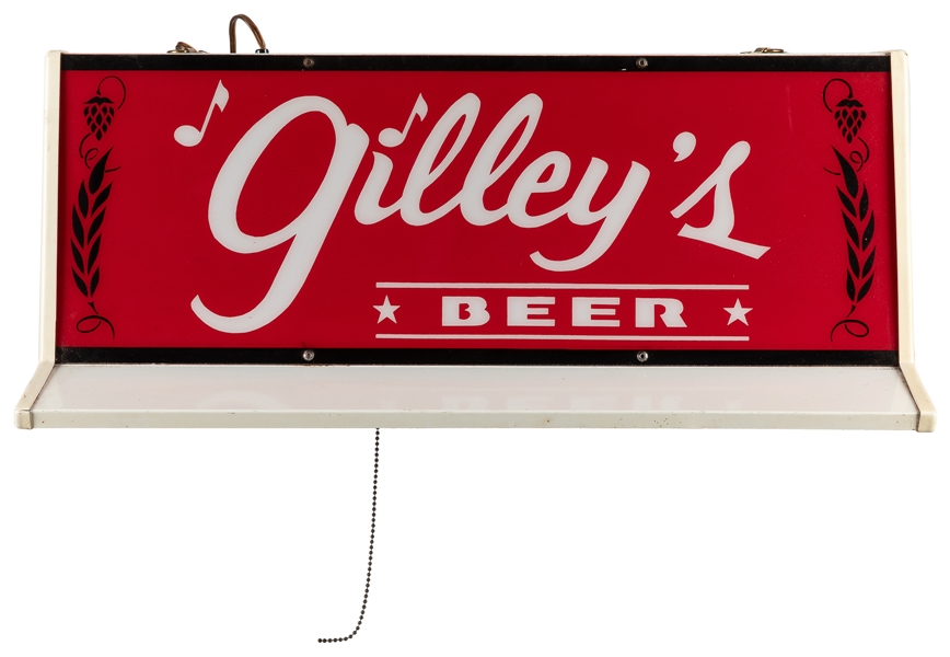  Gilley’s Club Lighted Billiards Table Light Sign. Circa 197...