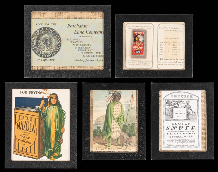  Group of Native American Indian Advertisements. Early 20th ...