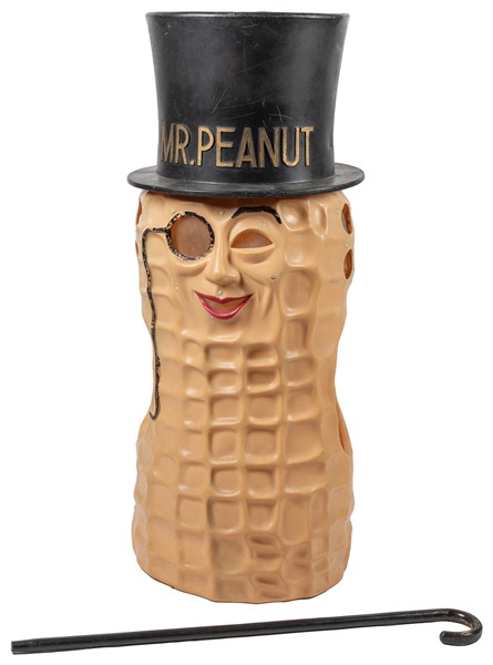  Mr. Peanut Costume with Cane, Cuffs, and Gloves. 1960s. Pla...