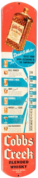  Cobbs Creek Blended Whisky Drink-O-Meter Thermometer. Cosho...