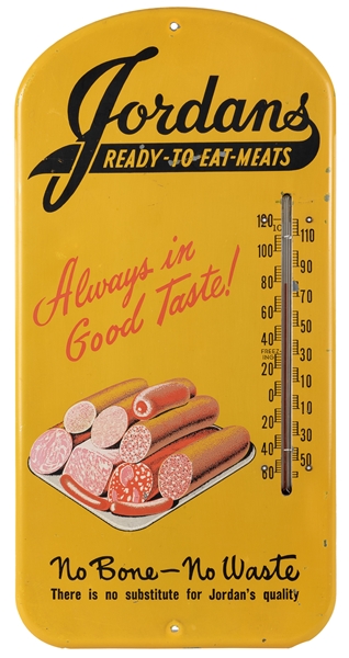  Jordan’s Ready-to-Eat Meats Sign. Single sided tin (SST) li...