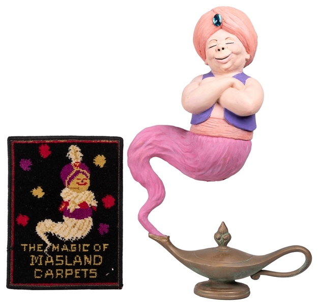  Masland Carpets Genie Advertising Figure and Carpet Sample....