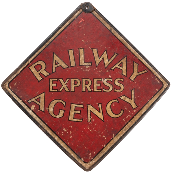  Railway Express Agency Sign. Circa early - mid 20th century...