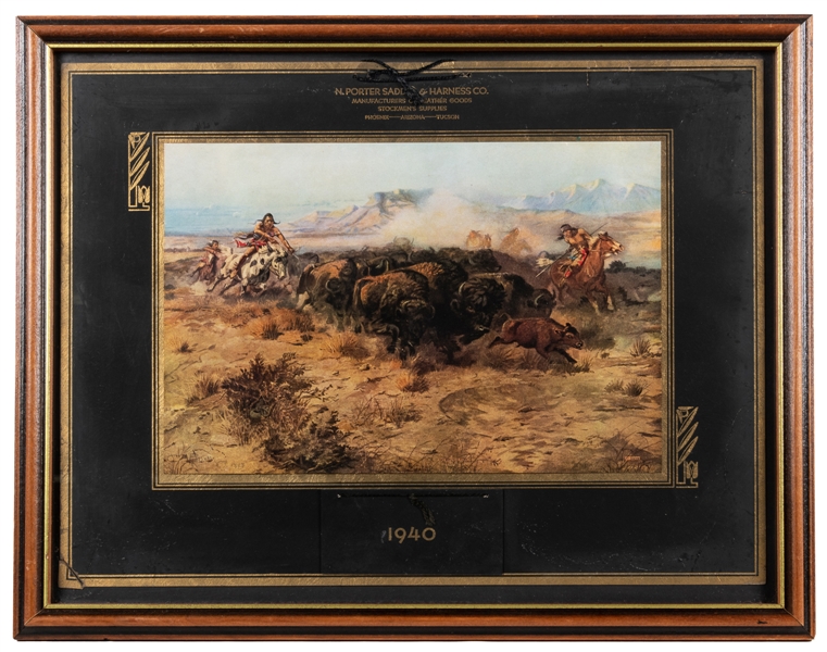  [RUSSELL, C.M. (1864-1926)] The Buffalo Hunt / N. Porter Sa...